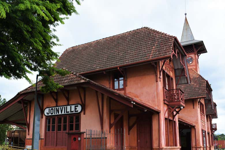 Una antigua estación de tren en Joinville