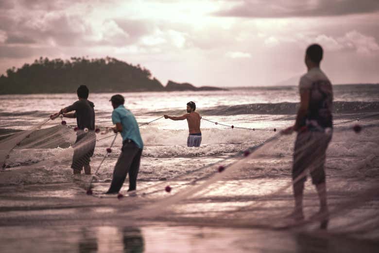 Pescadores en la Isla de Mel