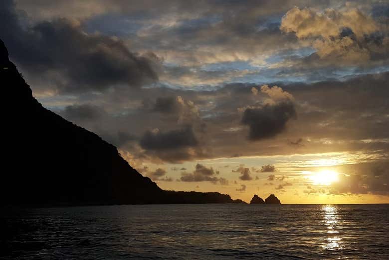Pôr do sol em Fernando de Noronha