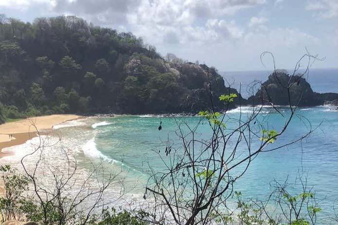 Vistas da praia do Sancho