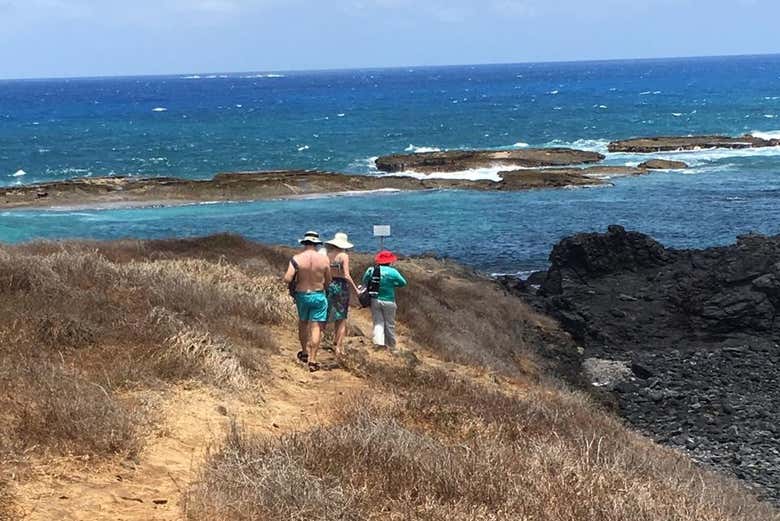 Durante a trilha Costa Azul