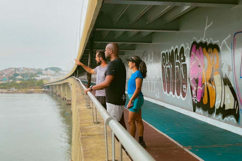 Apreciando a vista da cidade