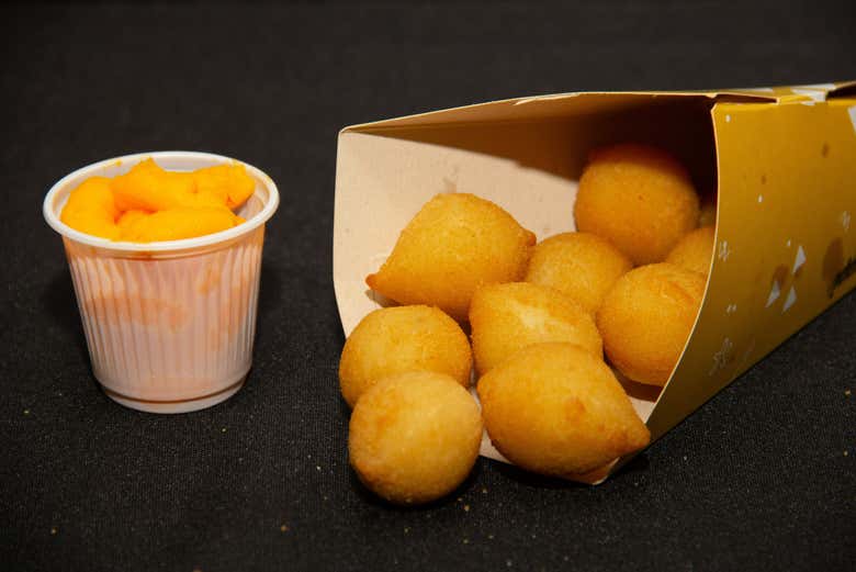 Taste typical Brazilian coxinhas
