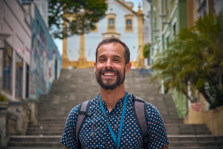 Um dos guias turísticos
