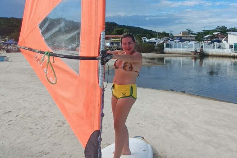 Você realizará uma aula prática na areia