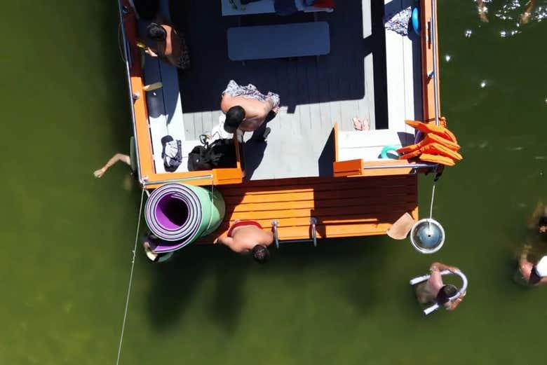 Imagem de drone durante uma das paradas