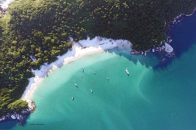 Vista aérea da Ilha do Campeche