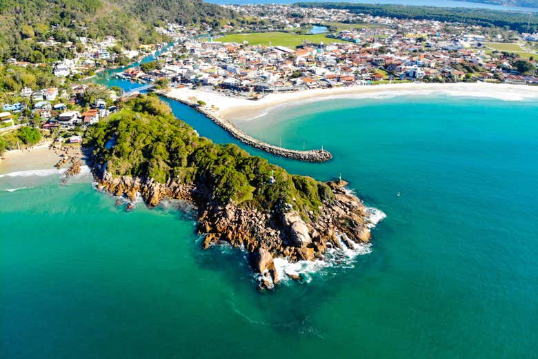 Vistas aéreas de la isla de Campeche