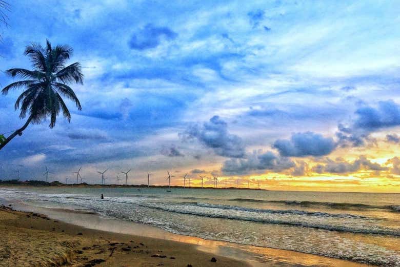 The sun setting over Costa dos Ventos