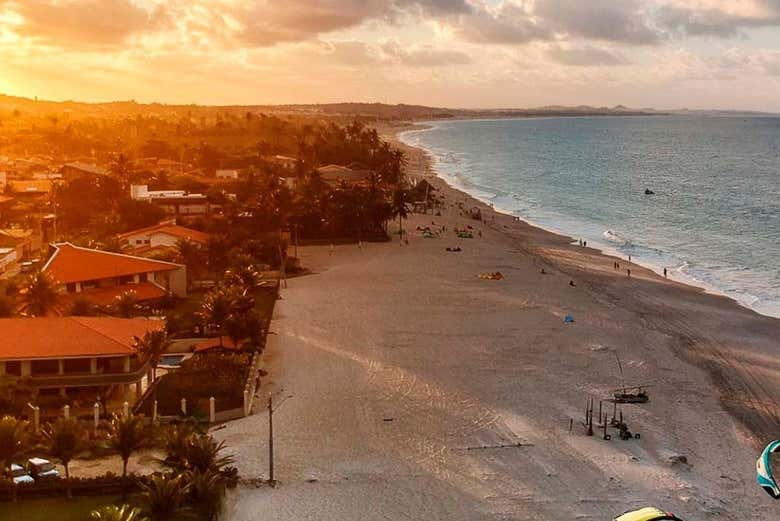 Praia do Cumbuco ao entardecer