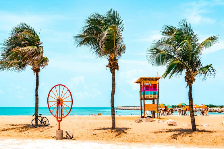 Iracema, una de las principales playas urbanas de Fortaleza