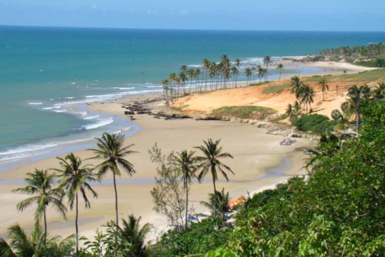 Vista aérea de la playa Flecheiras