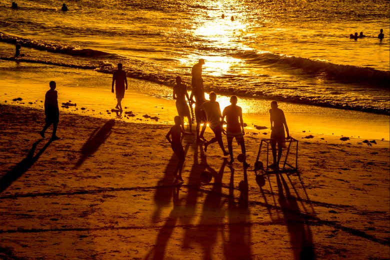 Típica escena en Iracema al atardecer