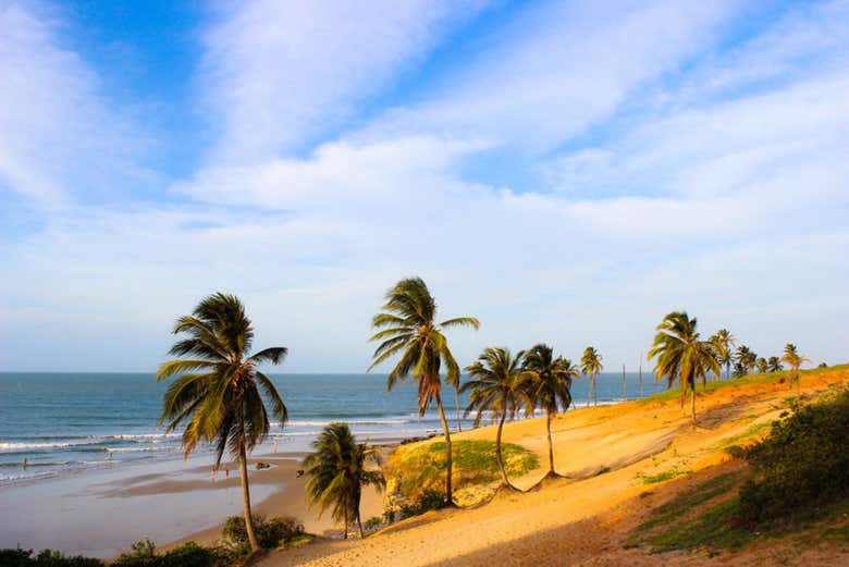 Llegando a la playa