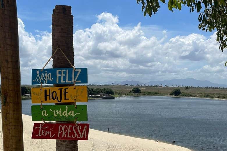 Un bonito letrero en un rincón de Fortaleza