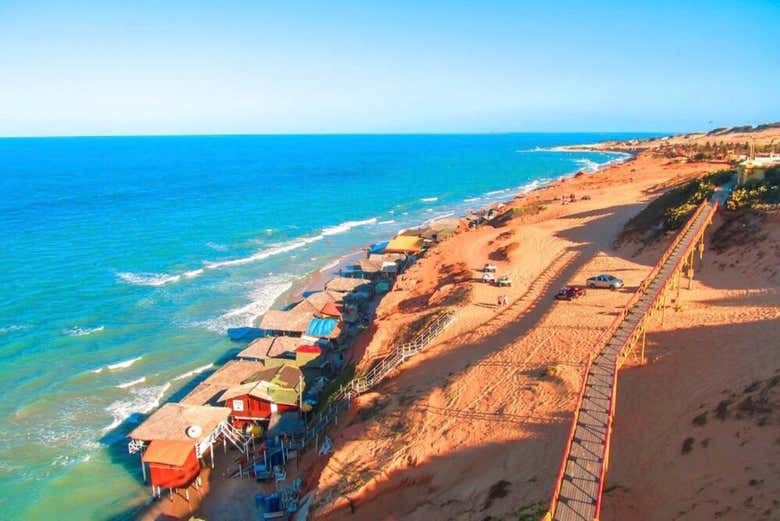 Canoa Quebrada a vista de pájaro