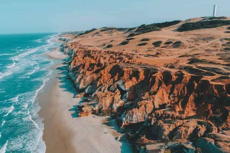 Vista da praia de Morro Branco
