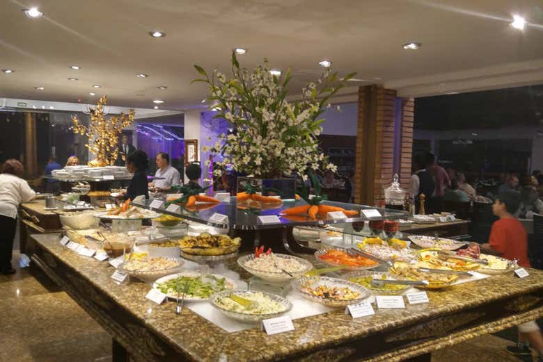 Você desfrutará de um amplo buffet