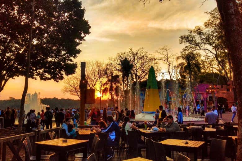 Pôr do sol visto do restaurante Cabeza de Vaca
