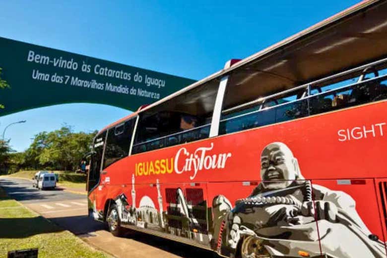 Ônibus no qual percorreremos as Cataratas do Iguaçu