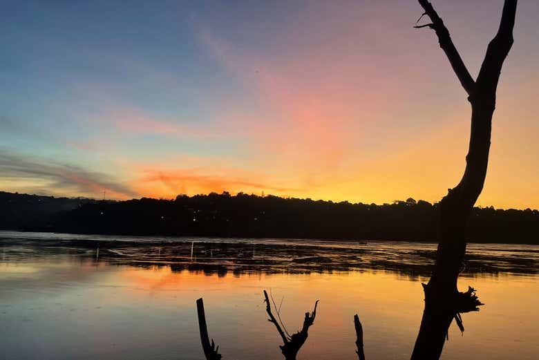 Puesta de sol en Foz de Iguazú