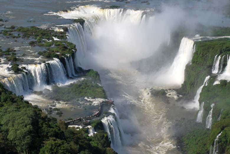 Vista aérea de las Cataratas de Iguazú