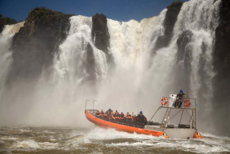 Riding next to the Falls