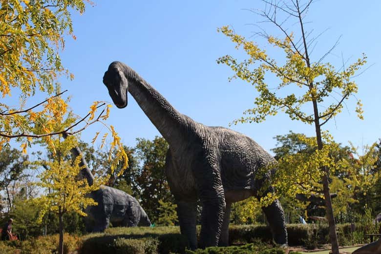 Réplica de um dinossauro