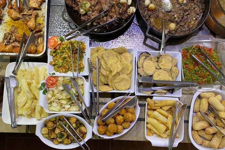 Variety of dishes at Restaurante Barracão