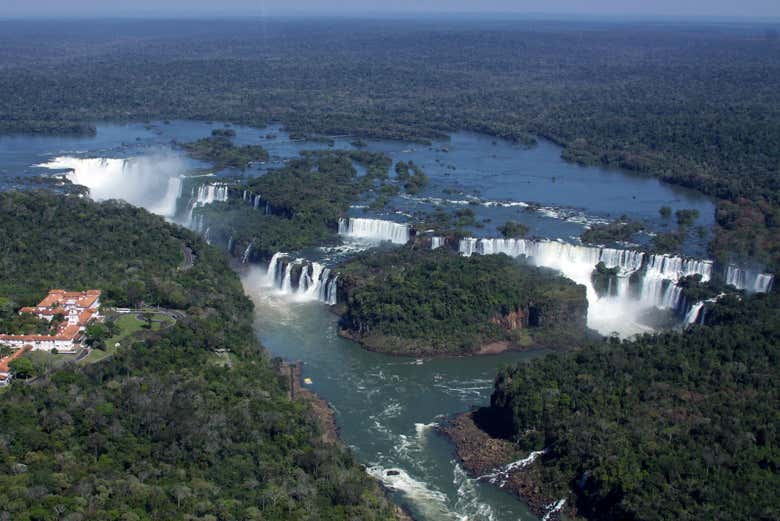 Vista de las Cataratas desde el helicóptero