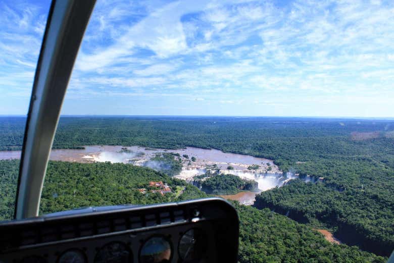 Vista do helicóptero