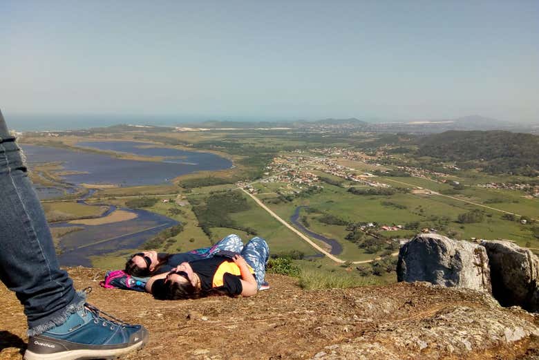 Resting at the top of the peak
