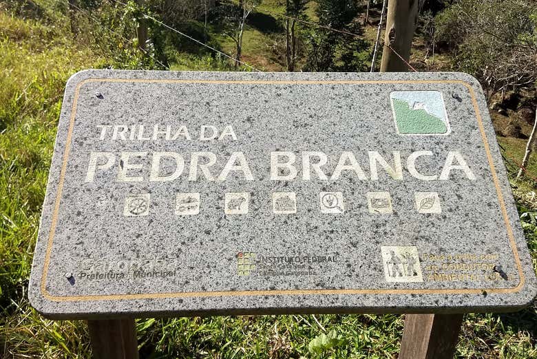 Sign for the hiking route