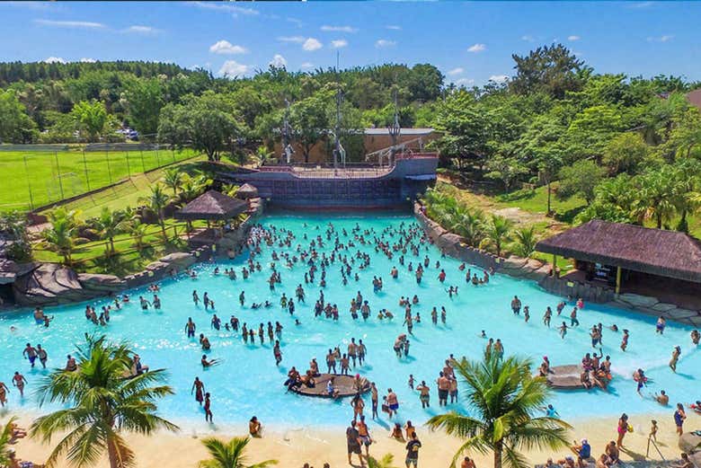 Piscinas en medio de la vegetación