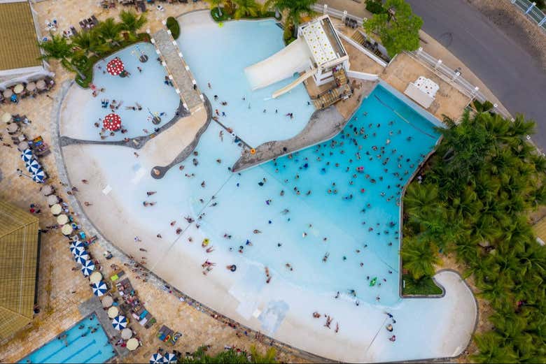 Una piscina de olas en uno de los parques de Caldas Novas