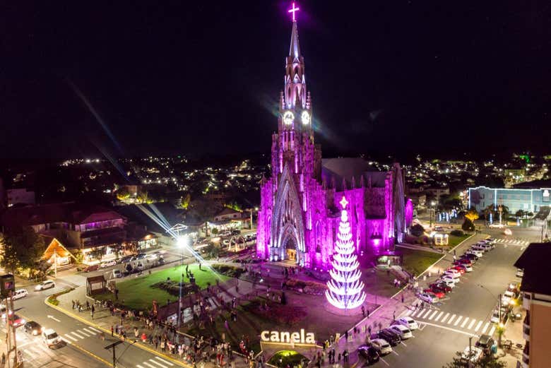 Vista aérea de los alrededores de la Catedral de Canela