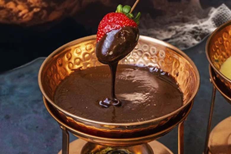 La deliciosa fondue de chocolate