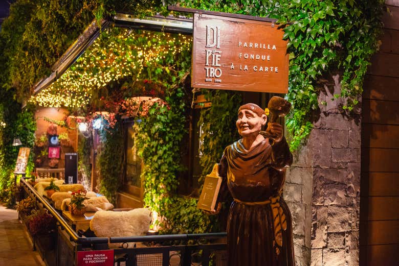 O exterior do restaurante