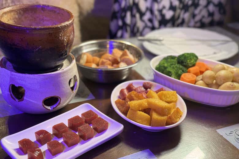 Diferentes pratos que você vai provar no restaurante