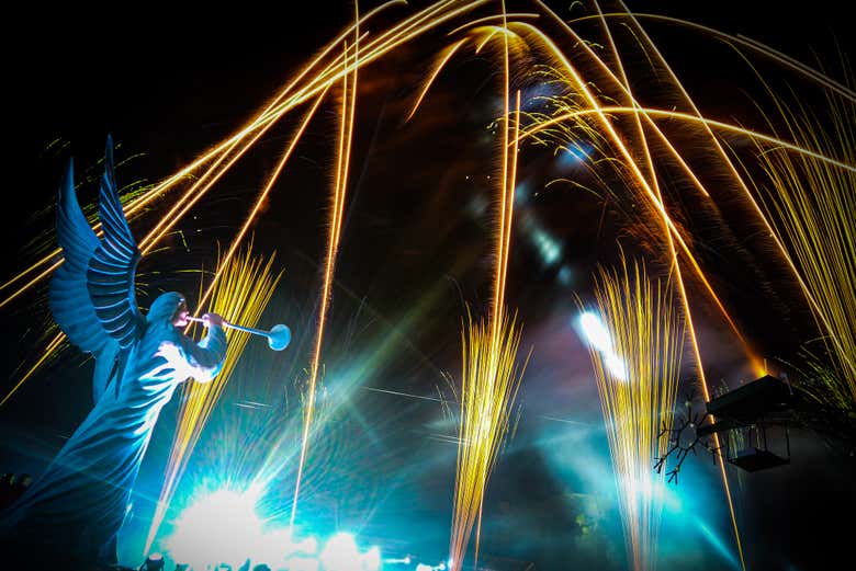 Vivid la emoción del show O brilho do Natal
