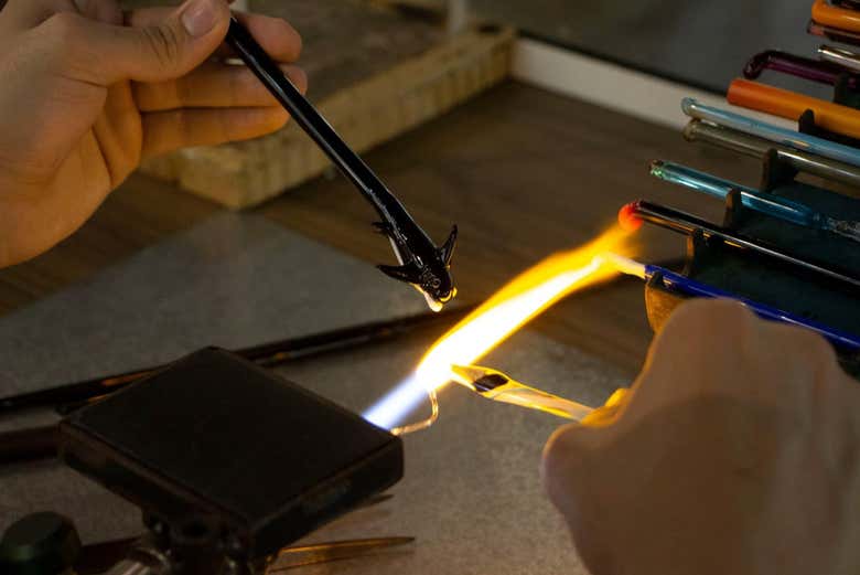Trabajando el vidrio con fuego