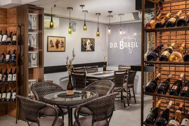 Interior del restaurante D. O. Brasil