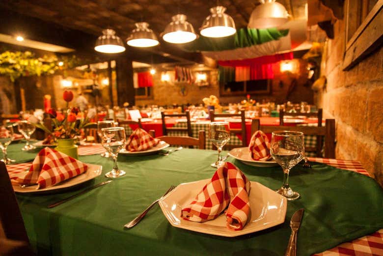 Las mesas listas para la cena