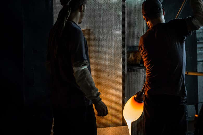 Estaréis en la mejor fábrica de cristal de murano de Brasil