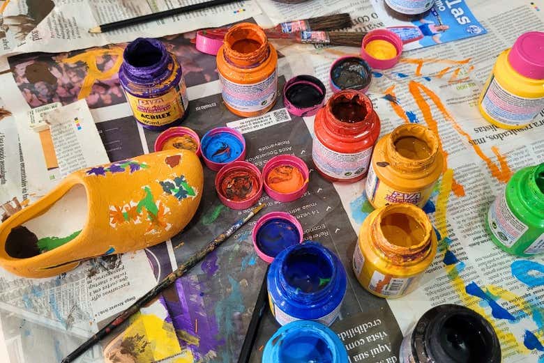 Pintando tamancos