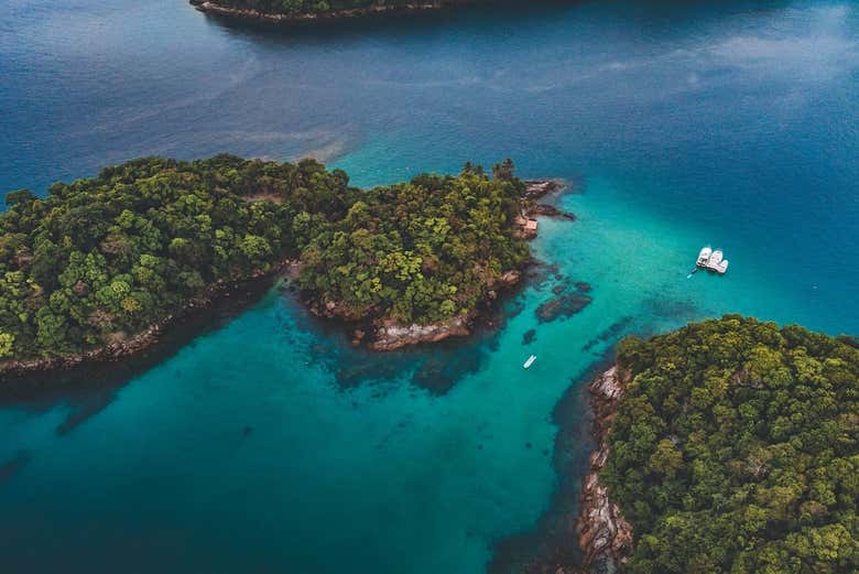 Vista aérea da Lagoa Azul