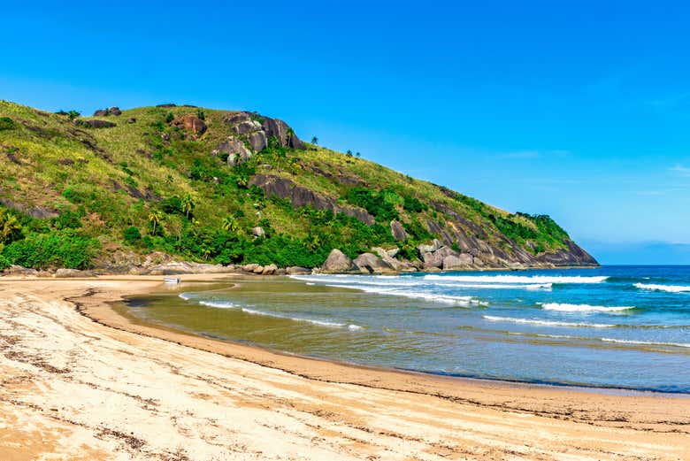 Uma das praias de Ilhabela