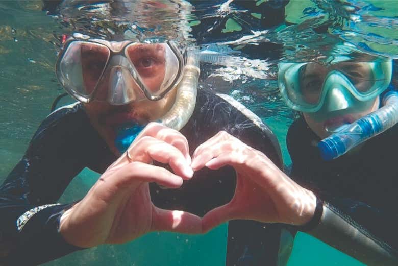 Tudo OK durante o snorkel