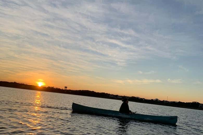 Disfrutando del atardecer