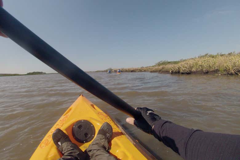 Descendiendo el río a golpe de remo